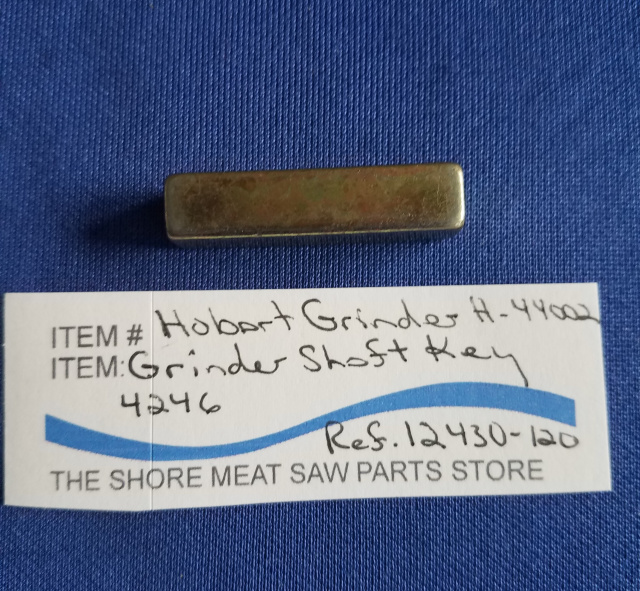 Grinder Shaft Key for Hobart 4246 Meat Grinder. Replaces 12430-210