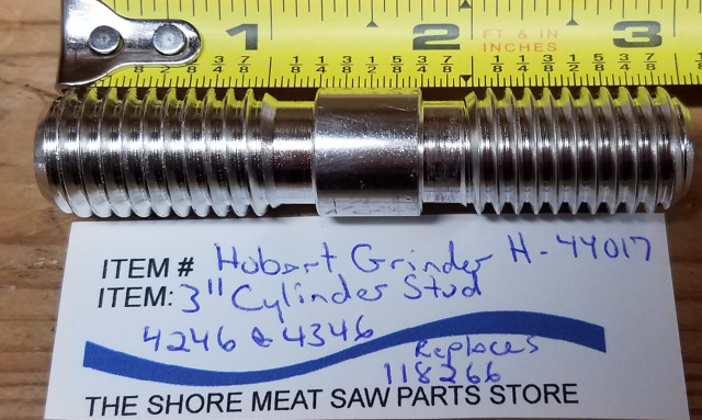 3" Cylinder Stud for Hobart 4246 & 4346 Meat Grinders. Replaces 118266
