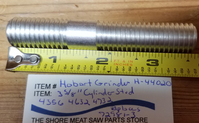3 5/8" Cylinder Stud for Hobart 4356, 4732 & 4632 Meat Grinders. Replaces 72981-0003