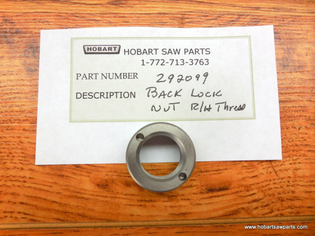 Back Lock Nut for Hobart 400, 401 & 403 Meat Tenderizer. Replaces 00-292099