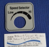 Speed Selector Decal for Hobart Slicer Models 2712 & 2912 Replaces 00-478265
